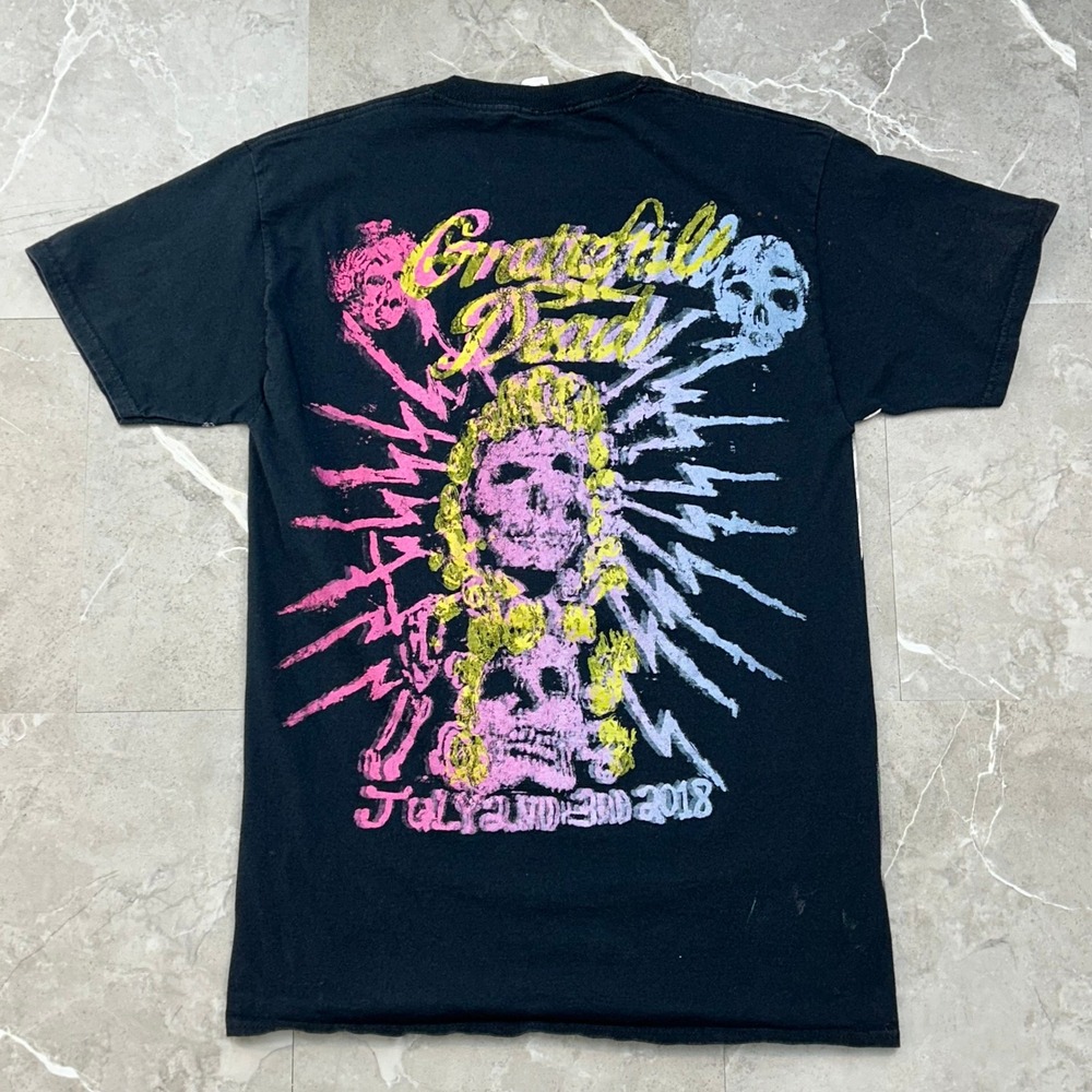Grateful Dead Native American Indian Skull Graphic Tee Mens Medium AOP All Over